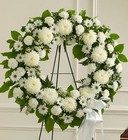 All White Standing Wreath Davis Floral Clayton Indiana from Davis Floral